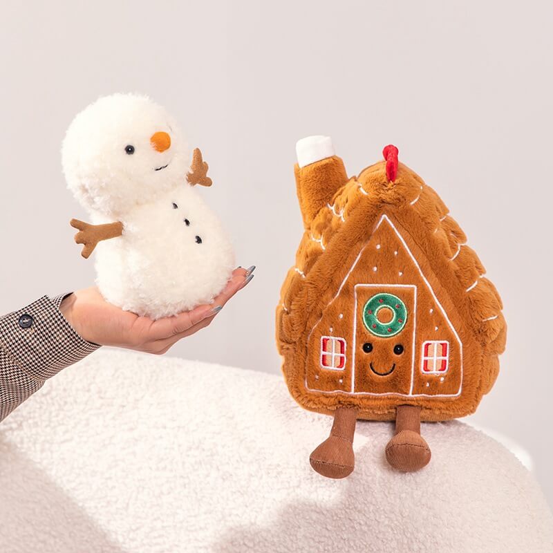 10cm Christmas Series Stuffed Plush Animal Doll Tree House Stars Snowman Fawn Deer Plushie  Cute Christmas Gifts 13