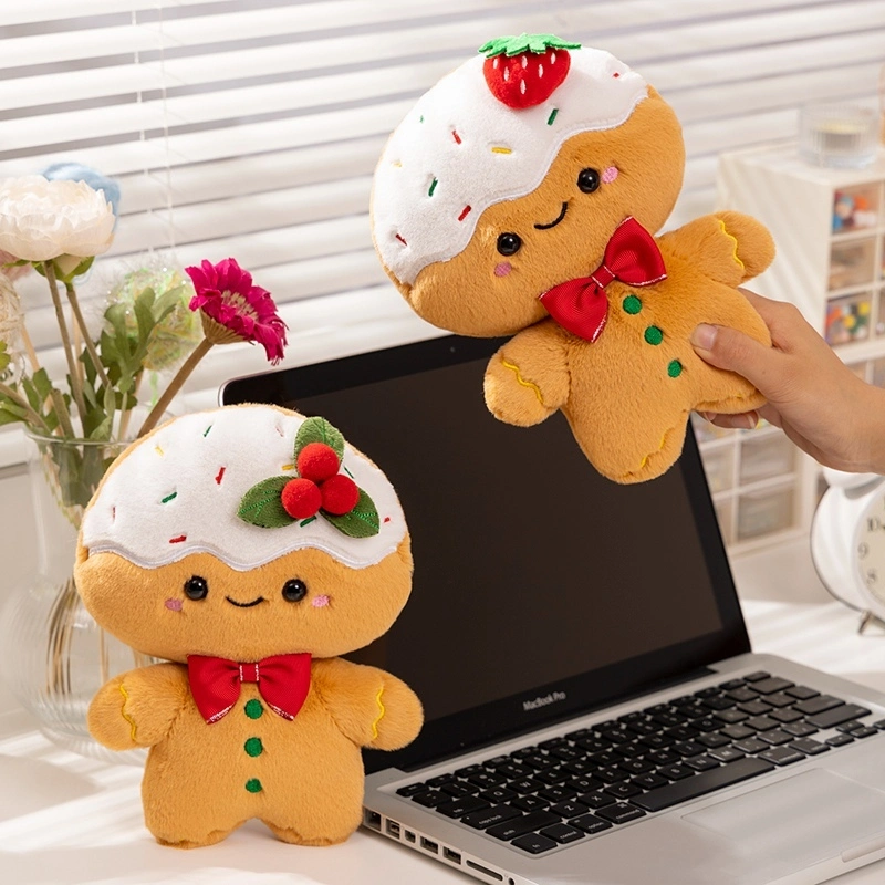 Factory direct supply of cute cream gingerbread plush dolls, cute and explosive, soft material，cute christmas gifts 1