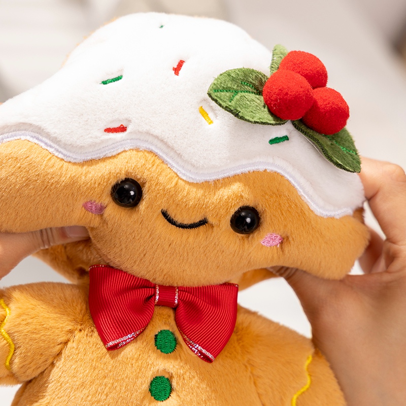 Factory direct supply of cute cream gingerbread plush dolls, cute and explosive, soft material，cute christmas gifts 15