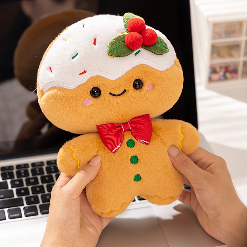 Factory direct supply of cute cream gingerbread plush dolls, cute and explosive, soft material，cute christmas gifts 16