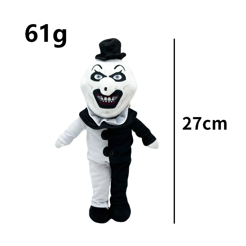 Hot Sale 27cm Terrifier 3 Plush Stuffed Doll Fine Plush Movie Animation Gift for Fans Movie-related  Merchandise 16