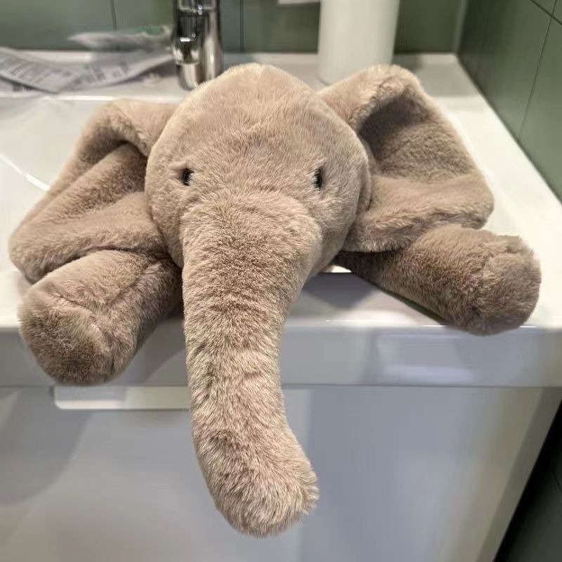 Wholesale Dropshipping Giant Plush Elephant Pillow Gray and White Baby Soft Elephant Plush Toys Cute Stuffed Animal 14