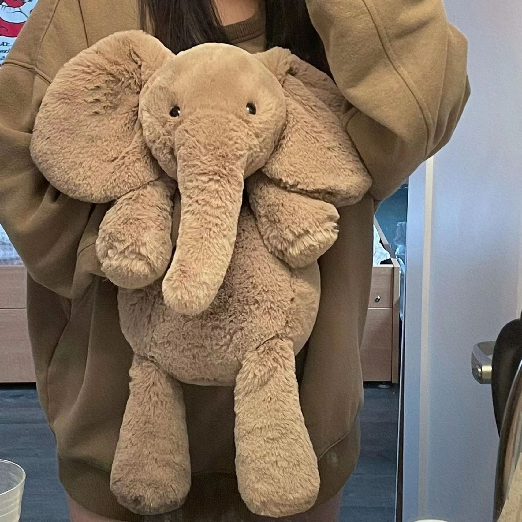 Wholesale Dropshipping Giant Plush Elephant Pillow Gray and White Baby Soft Elephant Plush Toys Cute Stuffed Animal 19