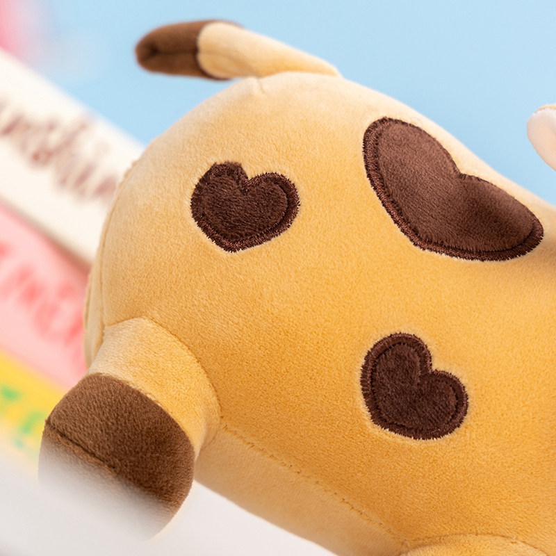 Peluche de ternero de algodón estilo fiesta con diseño creativo, forma linda, regalo de compañía para niños 14