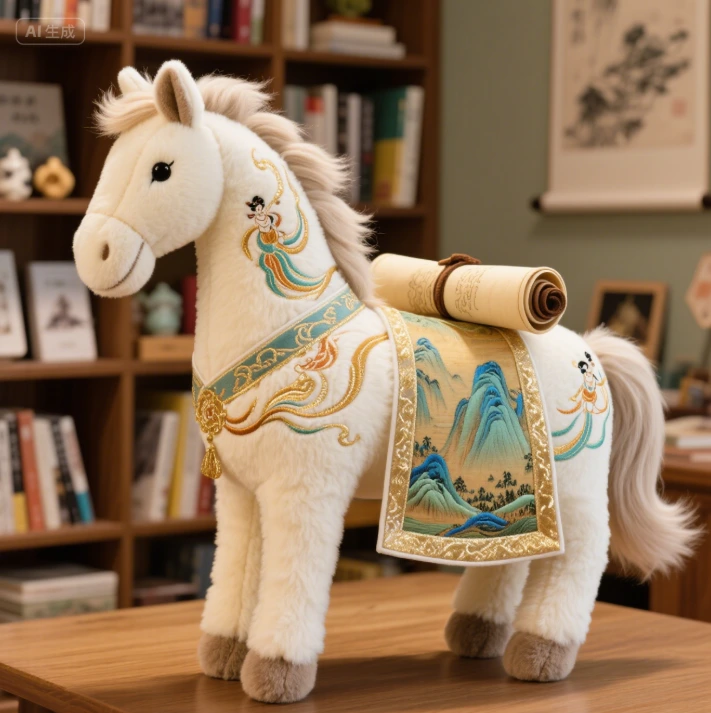 National Trend Cultural and Creative Horse Creative Design Plush Dolls Customization Direct Sales from Manufacturer Sof 1