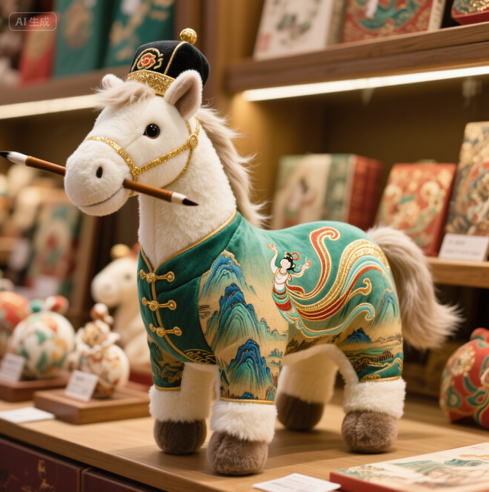 National Trend Cultural and Creative Horse Creative Design Plush Dolls Customization Direct Sales from Manufacturer Sof 12