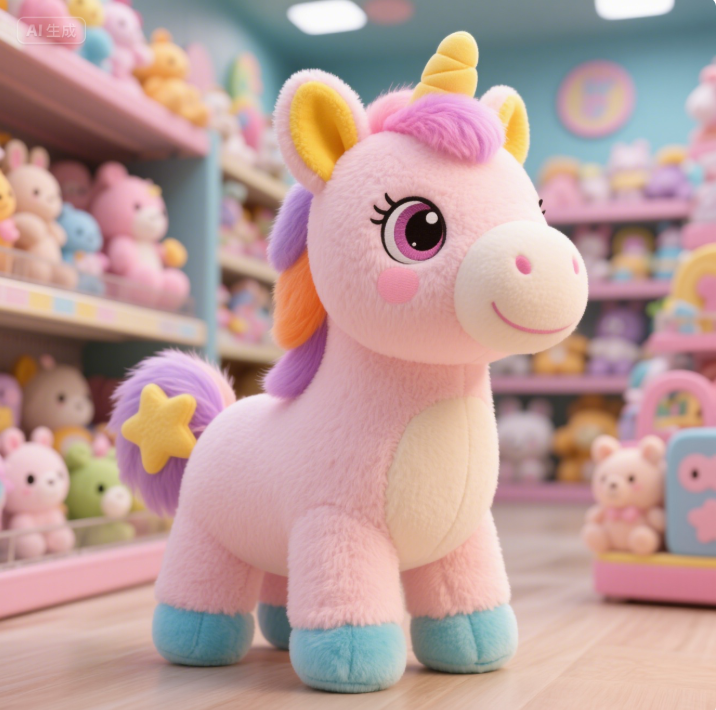 Cute Pony Children's Doll with Beautiful Meanings Plush Doll Year of the Horse Mascot can be used as a gift 11