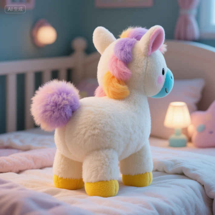 Cute Pony Children's Doll with Beautiful Meanings Plush Doll Year of the Horse Mascot can be used as a gift 10