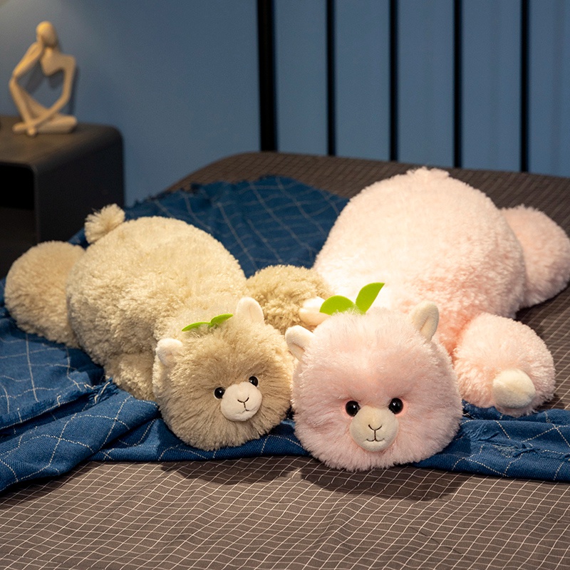 Lying posture alpaca plush toy with creative design, soft and comfortable, cute shape, children's gift 15
