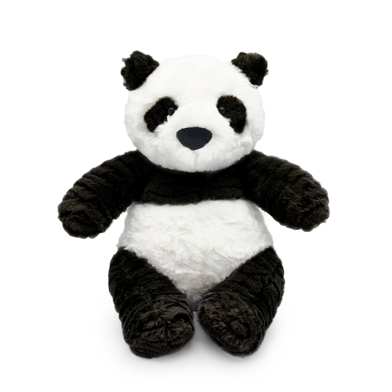 Black and white teddy bear plush toy with creative design, soft, comfortable and cute shape, children's gift 11