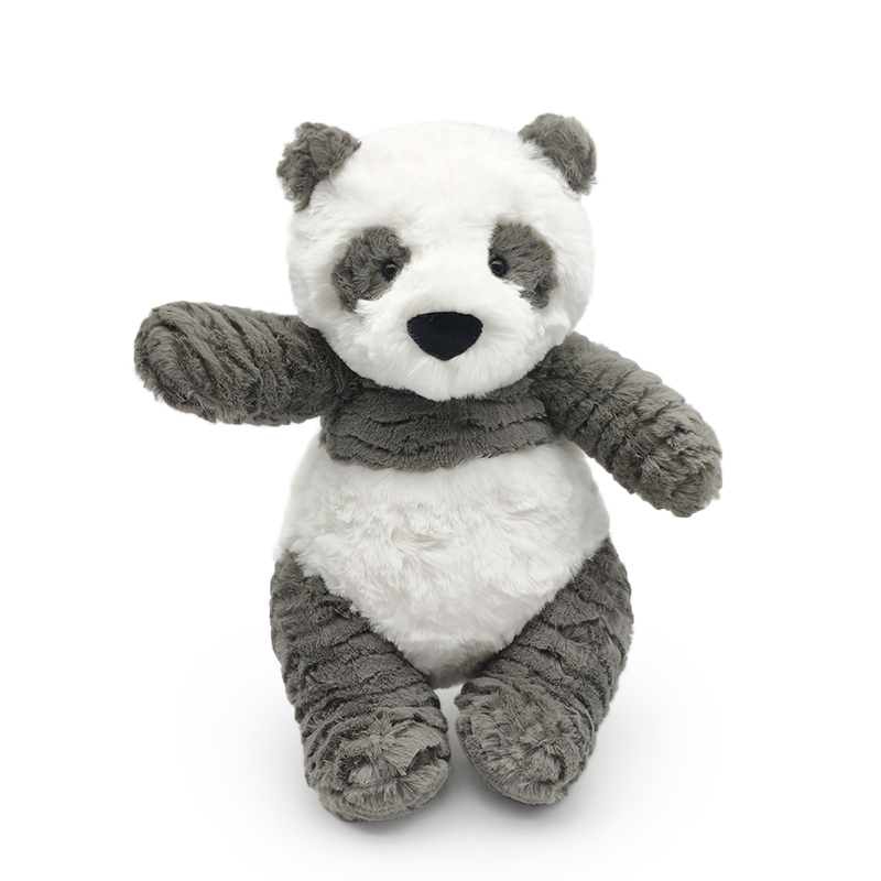 Black and white teddy bear plush toy with creative design, soft, comfortable and cute shape, children's gift 14