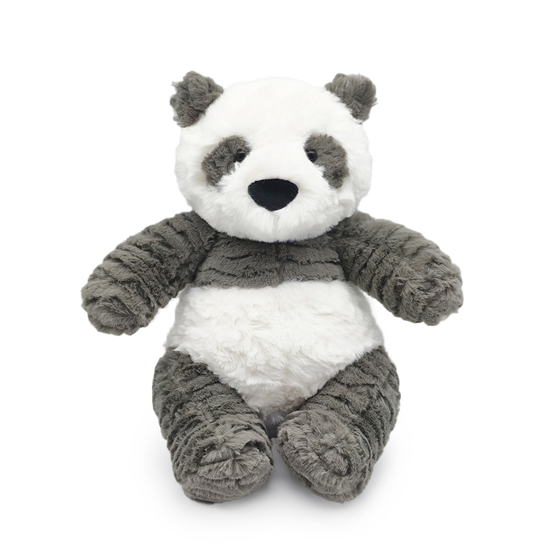 Black and white teddy bear plush toy with creative design, soft, comfortable and cute shape, children's gift 13
