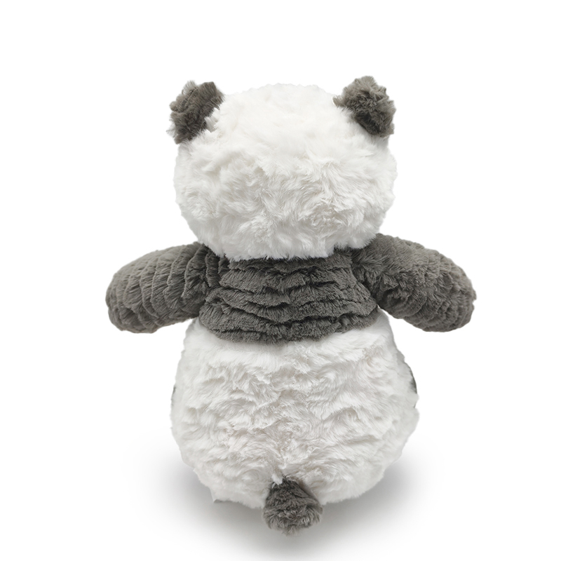 Black and white teddy bear plush toy with creative design, soft, comfortable and cute shape, children's gift 15