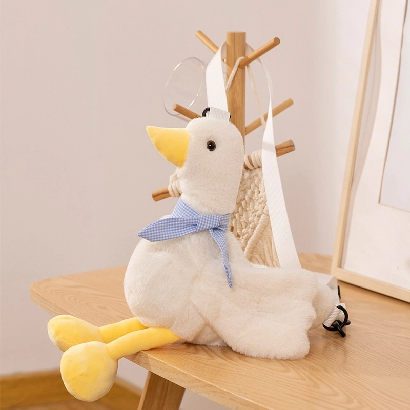 Yellow duck diagonal cross bag plush toy with creative design, soft, comfortable and cute shape, children's gift 1