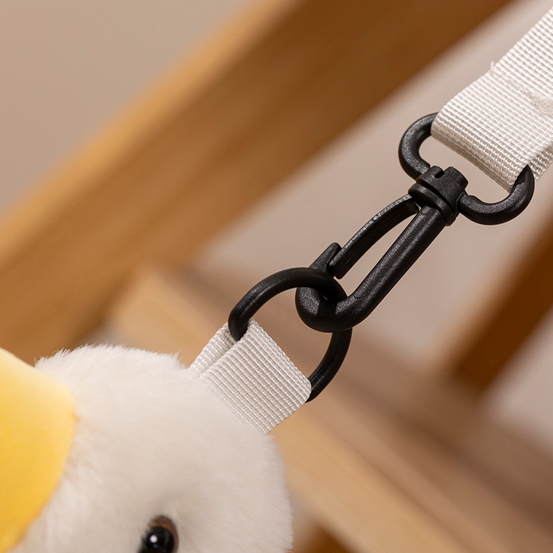Yellow duck diagonal cross bag plush toy with creative design, soft, comfortable and cute shape, children's gift 17