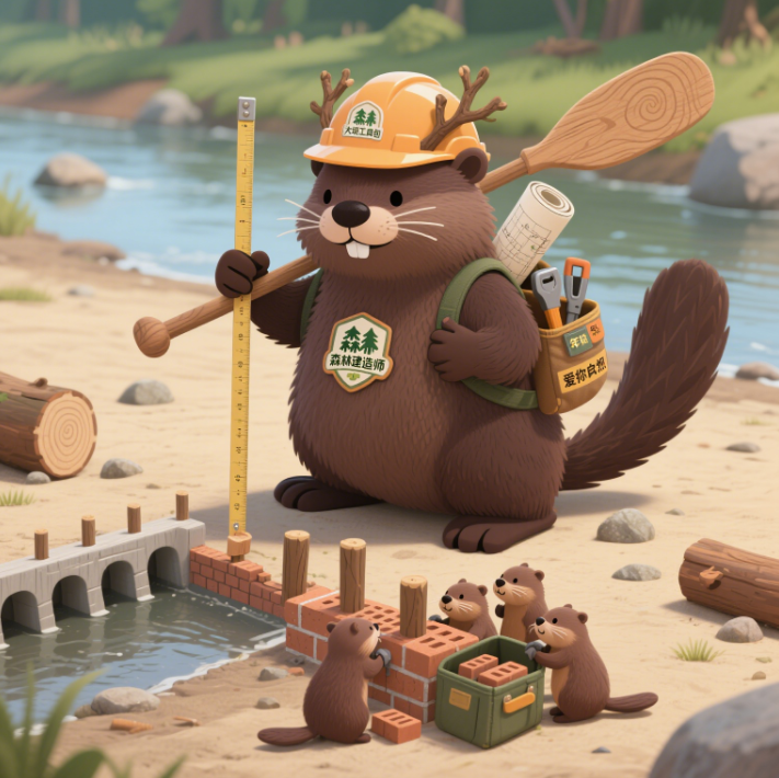 Architect and beaver creative design custom plush toy cute shape soft and comfortable, accompanied by children and sooth 12