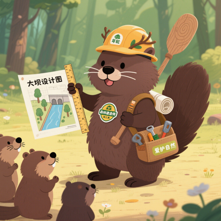 Architect and beaver creative design custom plush toy cute shape soft and comfortable, accompanied by children and sooth 11