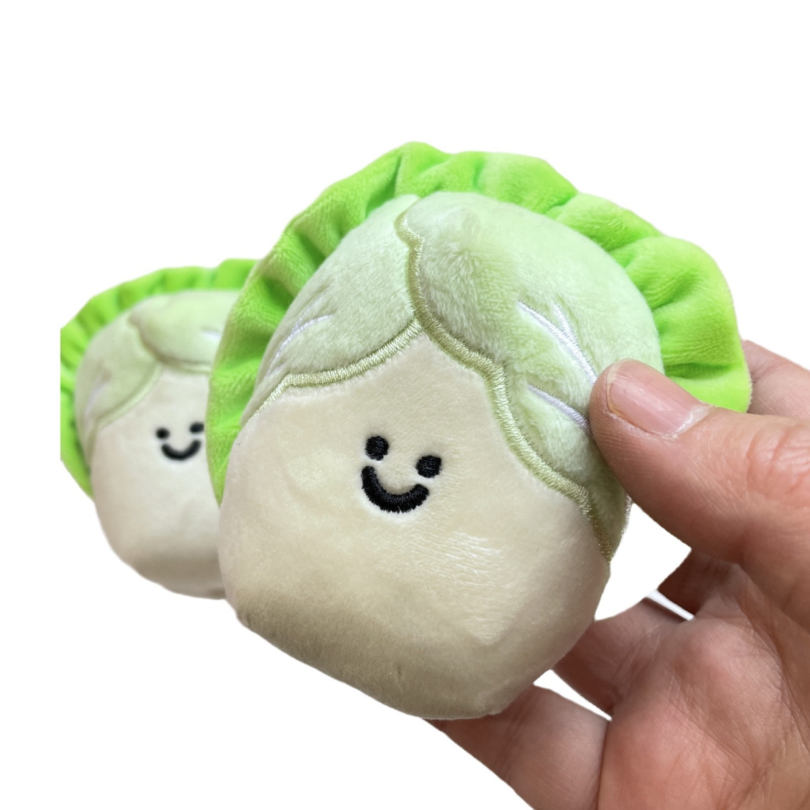 Innovative Cartoon Green Vegetable Keychain 9cm Cotton Stuffed Pendant Doll Funny New Design Creative Keyring 15