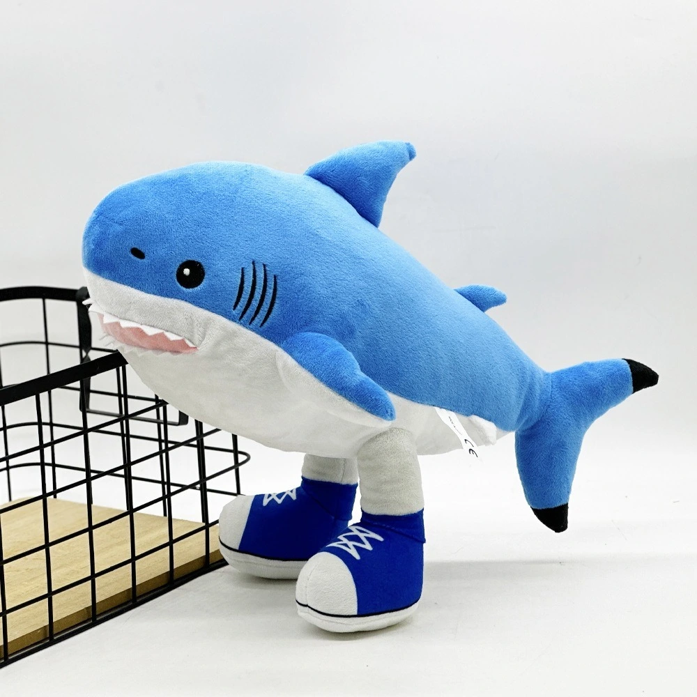 Manufacturer Direct Sales 30cm Italian Brainrot Stuffed Animal  Al  Blue Shark Plush Toy Sea Plush Toys Kids Gift 1