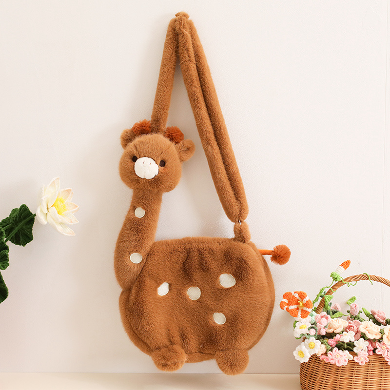 Deer Backpack Plush Doll Creative Design Cute Shape Warm Companion for Children Gift Home Decoration 14