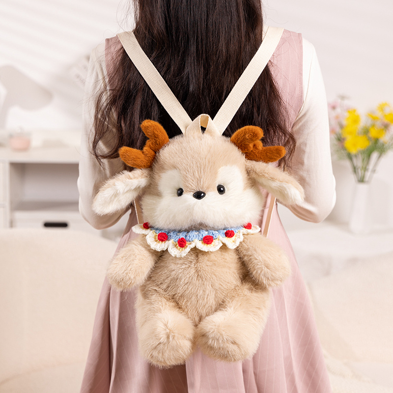 Elk backpack plush toy creative design, cute shape, warm companionship for children, gift, home decoration 15