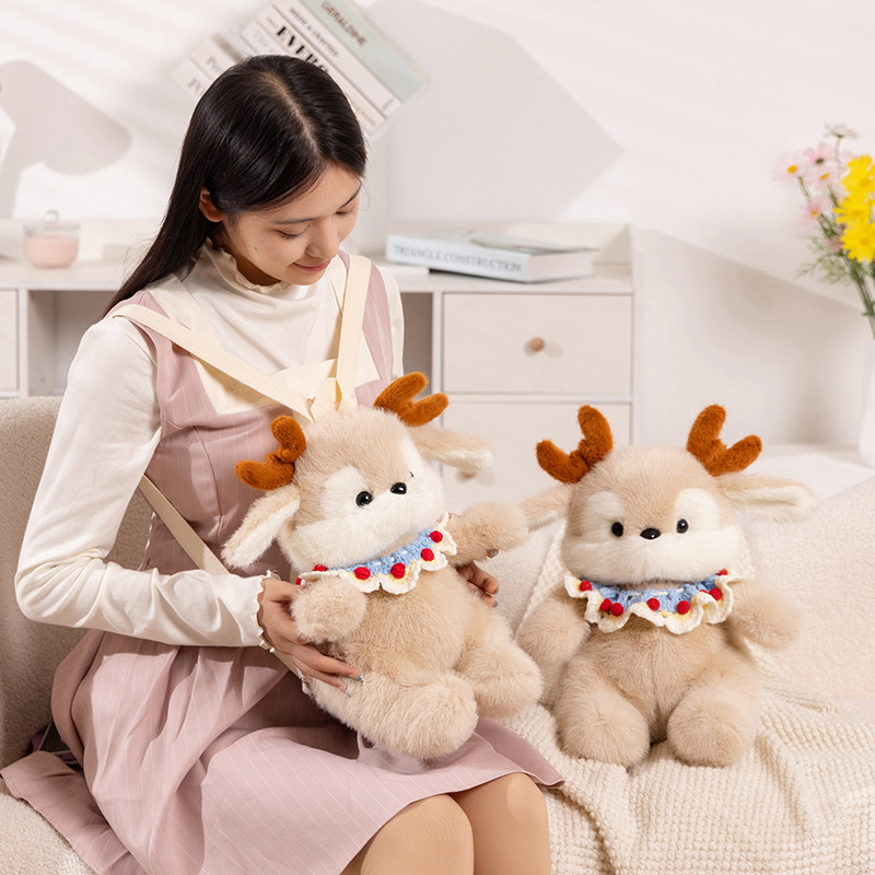 Elk backpack plush toy creative design, cute shape, warm companionship for children, gift, home decoration 13