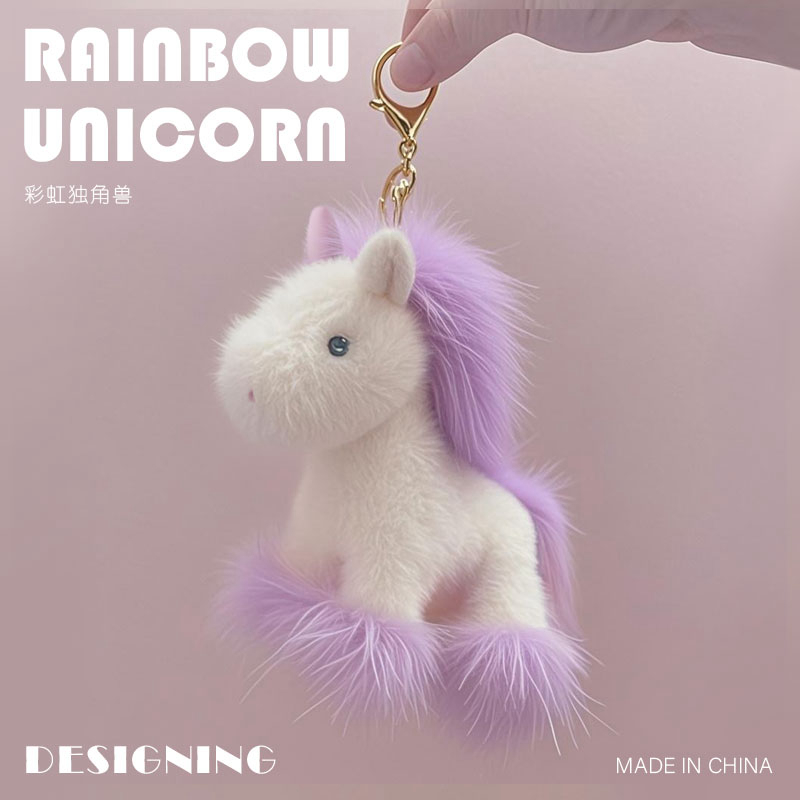 Peluche de unicornio con diseño creativo, forma linda, cálida compañía para niños, regalo, decoración del hogar. 14