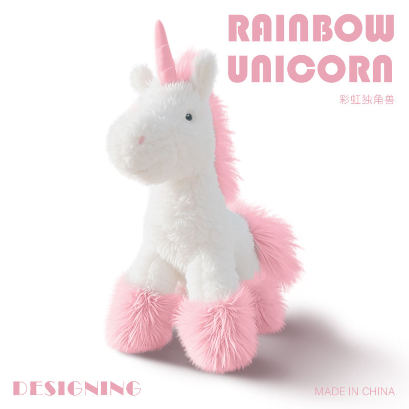 Peluche de unicornio con diseño creativo, forma linda, cálida compañía para niños, regalo, decoración del hogar. 16