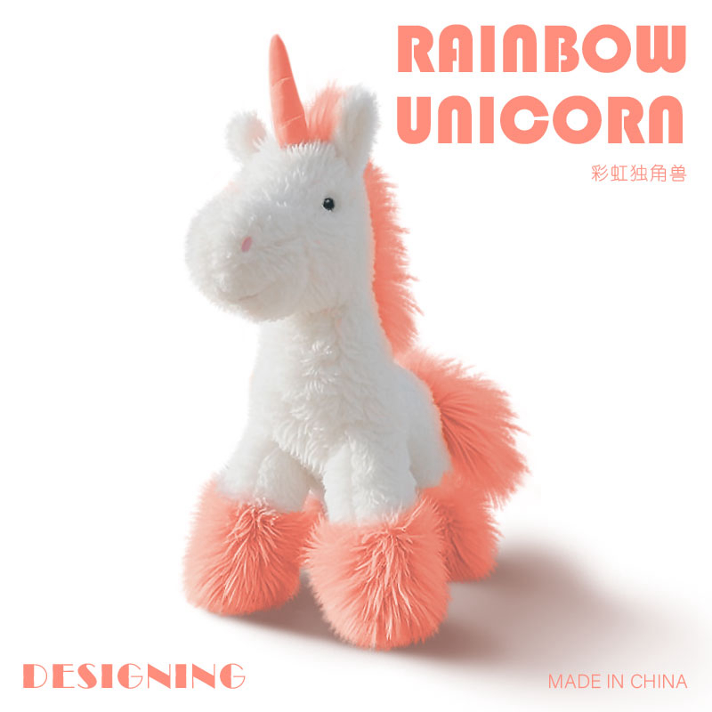 Peluche de unicornio con diseño creativo, forma linda, cálida compañía para niños, regalo, decoración del hogar. 13