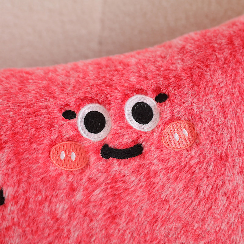 Мягкая подушка в форме арбуза, креативный дизайн, милая форма, теплый компаньон для детей, подарок, украшение для дома. 16