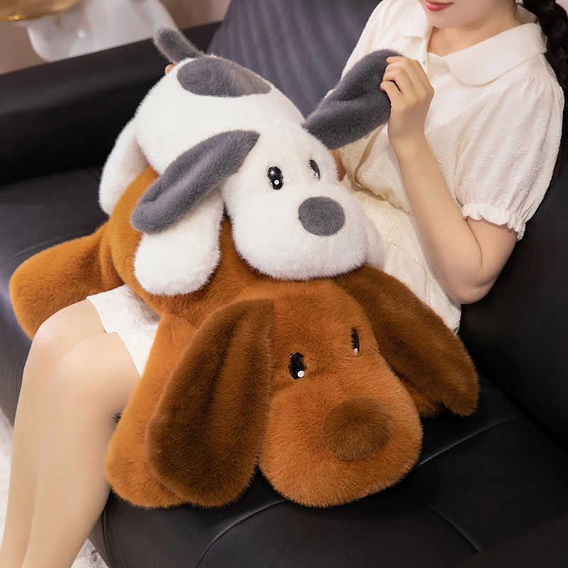 Peluche de perro acostado con diseño creativo, forma linda, cálida compañía para niños, regalo, decoración del hogar. 1