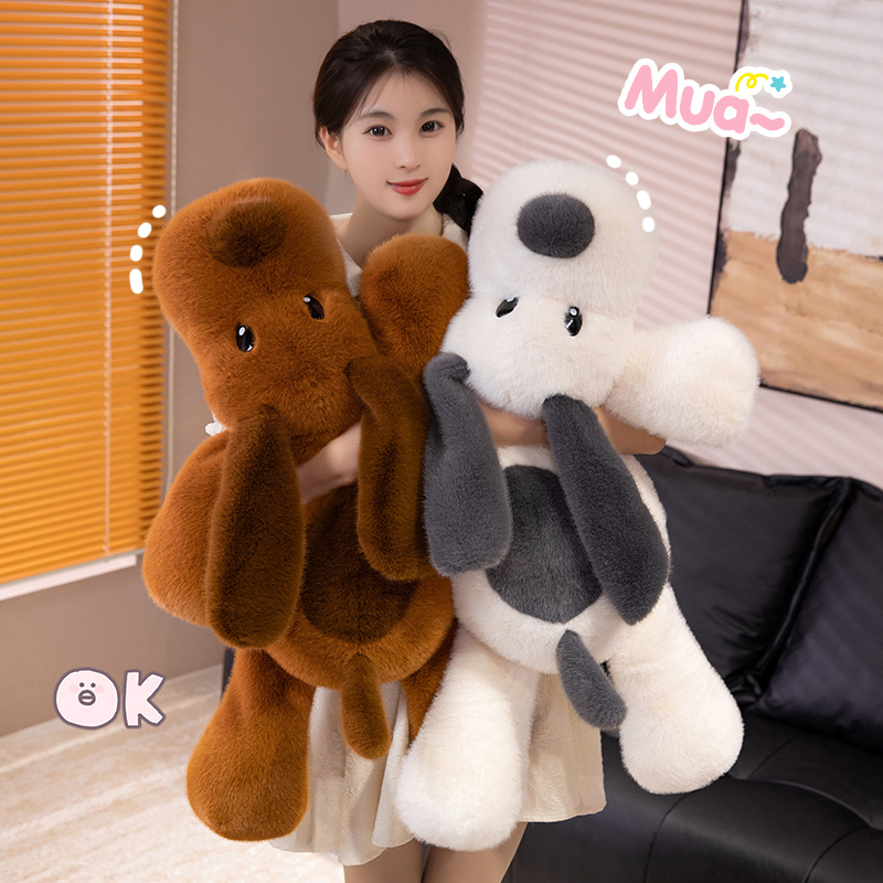 Peluche de perro acostado con diseño creativo, forma linda, cálida compañía para niños, regalo, decoración del hogar. 15