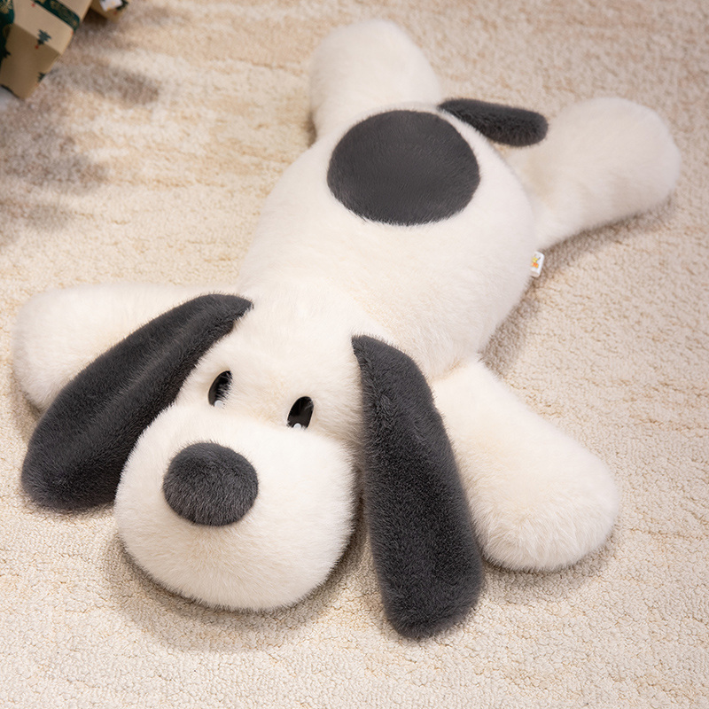 Peluche de perro acostado con diseño creativo, forma linda, cálida compañía para niños, regalo, decoración del hogar. 11