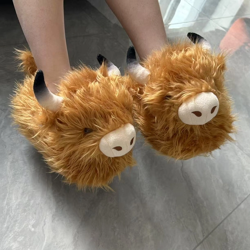 Cow shoes plush toy creative design, cute shape, warm companionship for children, gift, home decoration 1