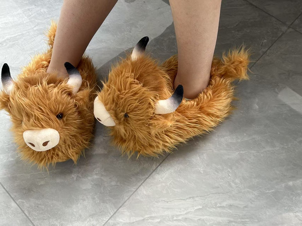 Cow shoes plush toy creative design, cute shape, warm companionship for children, gift, home decoration 13
