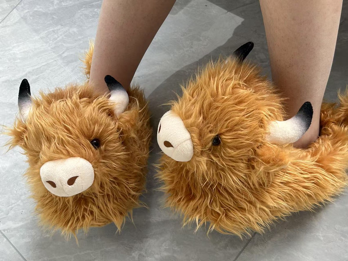 Cow shoes plush toy creative design, cute shape, warm companionship for children, gift, home decoration 14
