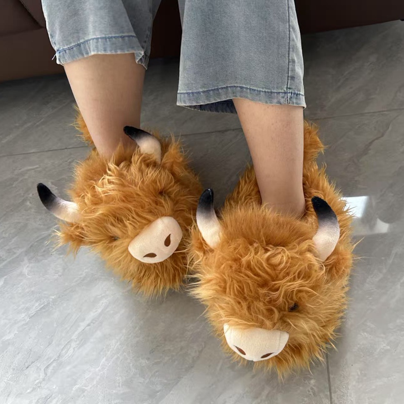 Cow shoes plush toy creative design, cute shape, warm companionship for children, gift, home decoration 17