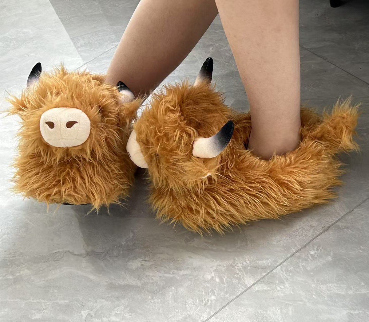 Cow shoes plush toy creative design, cute shape, warm companionship for children, gift, home decoration 15