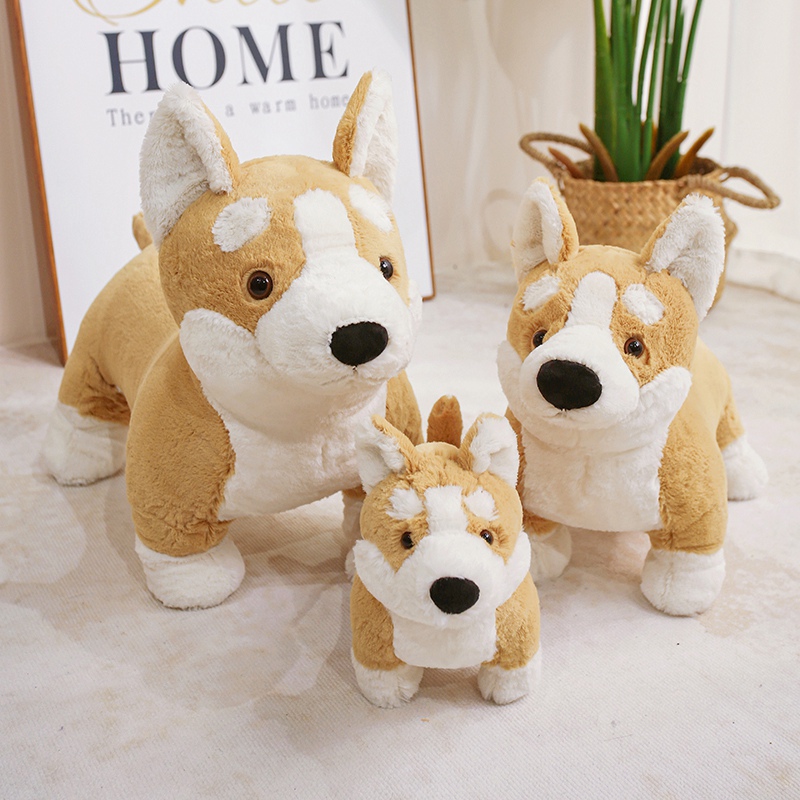 Corgi Dog Plush Doll Creative Design Cute Shape Warm Accompanying Children Gift Home Decoration 11