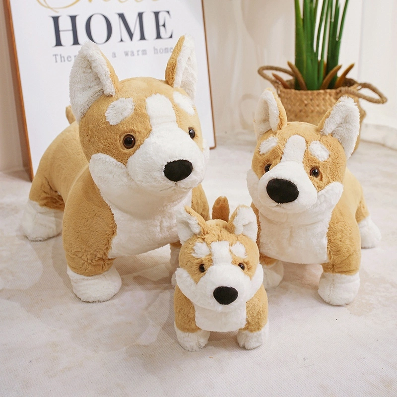 Corgi Dog Plush Doll Creative Design Cute Shape Warm Accompanying Children Gift Home Decoration 1