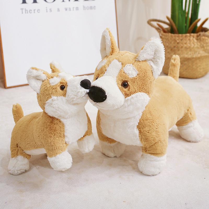 Corgi Dog Plush Doll Creative Design Cute Shape Warm Accompanying Children Gift Home Decoration 16