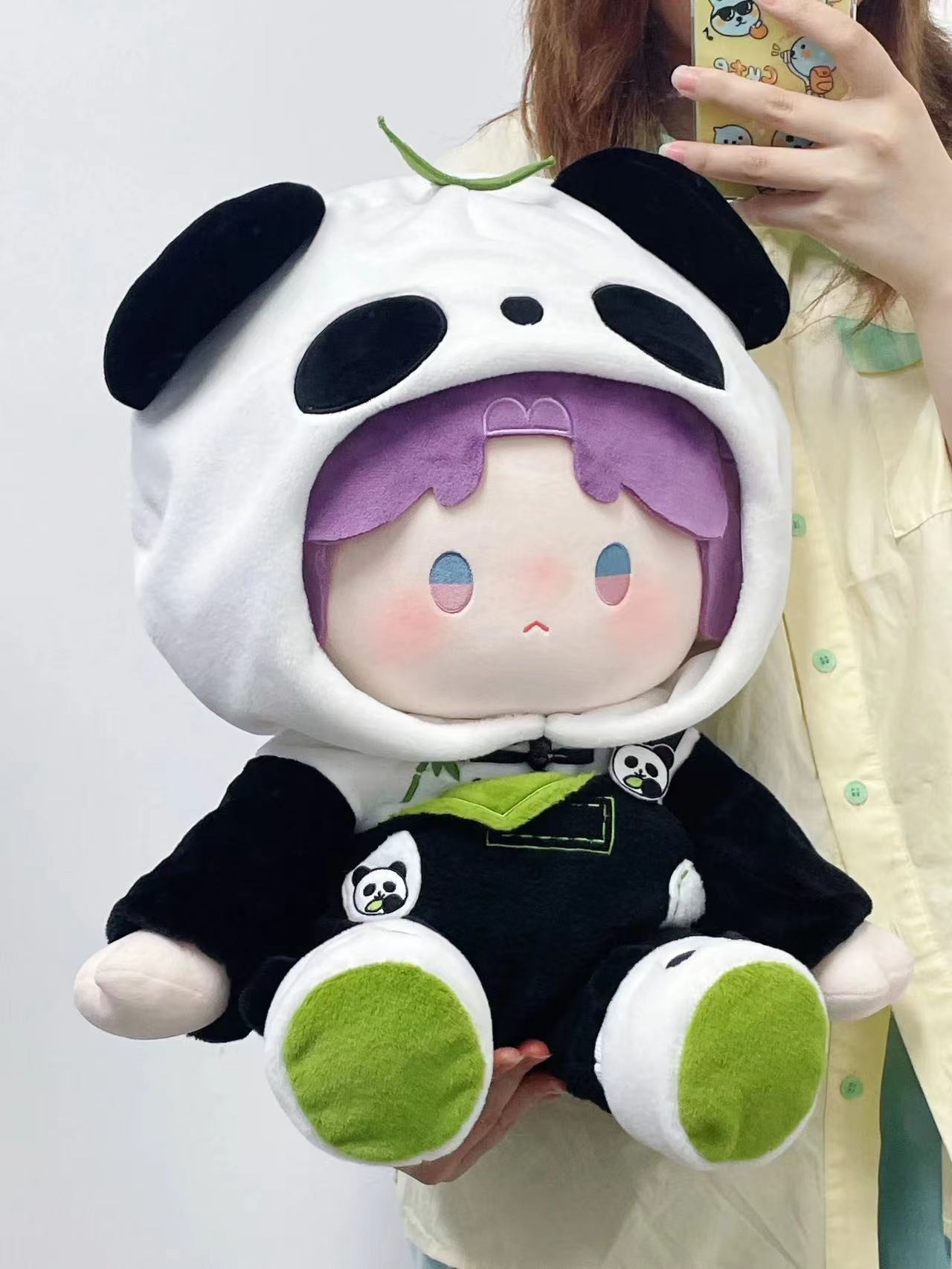 Cute Cross-Dressing Panda Plush Doll Clothes 40cm Unisex Panda Cotton Doll Outfit: Campus Replacement Set 11