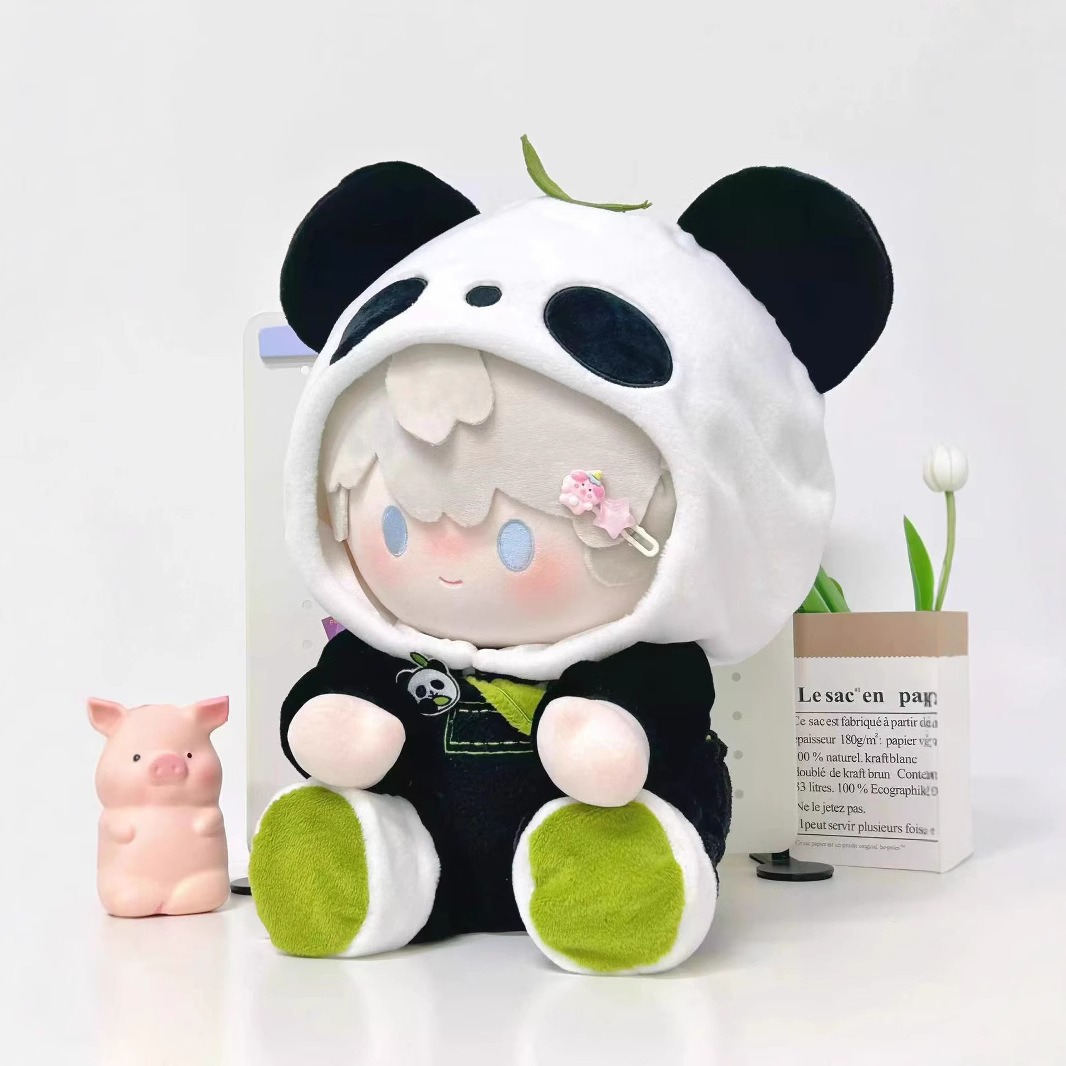 Cute Cross-Dressing Panda Plush Doll Clothes 40cm Unisex Panda Cotton Doll Outfit: Campus Replacement Set 13