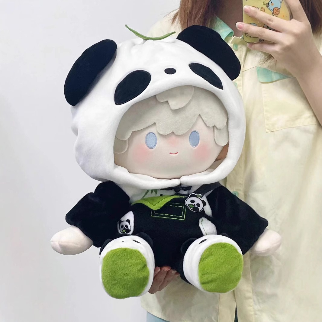 Cute Cross-Dressing Panda Plush Doll Clothes 40cm Unisex Panda Cotton Doll Outfit: Campus Replacement Set 10