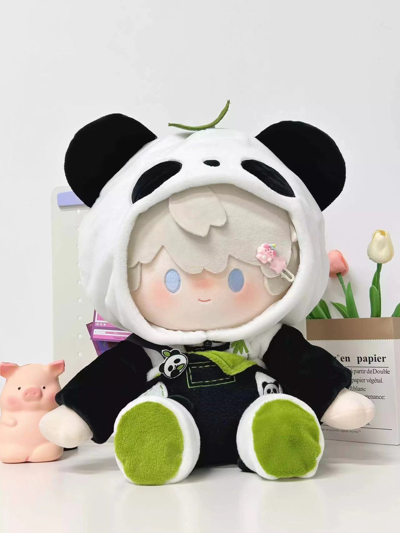 Cute Cross-Dressing Panda Plush Doll Clothes 40cm Unisex Panda Cotton Doll Outfit: Campus Replacement Set 14