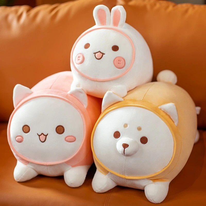 Wholesale Super Soft and Adorable Japanese Fat Cat Rabbit Dog Plush Toy Long Cat Plush Pillow Bed Sleeping Doll 1