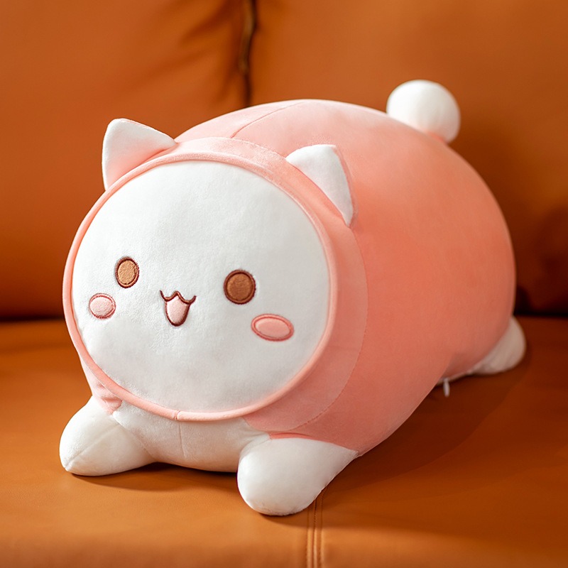 Wholesale Super Soft and Adorable Japanese Fat Cat Rabbit Dog Plush Toy Long Cat Plush Pillow Bed Sleeping Doll 15