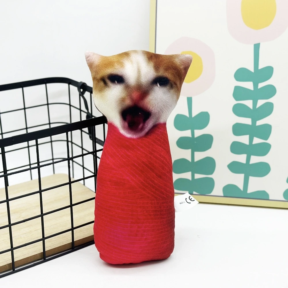Factory Wholesale Internet Celebrity Meme Cat Plush  Fun Printed Animal Cute Companion Oiiai Cat Plush Children  Gift 1