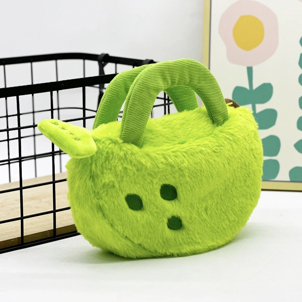 Wholesale 20cm Green Banana Plush Tote Bag Fashion Cute Bags Women  Crossbody Bag Handbag Kids Birthday Gift 1