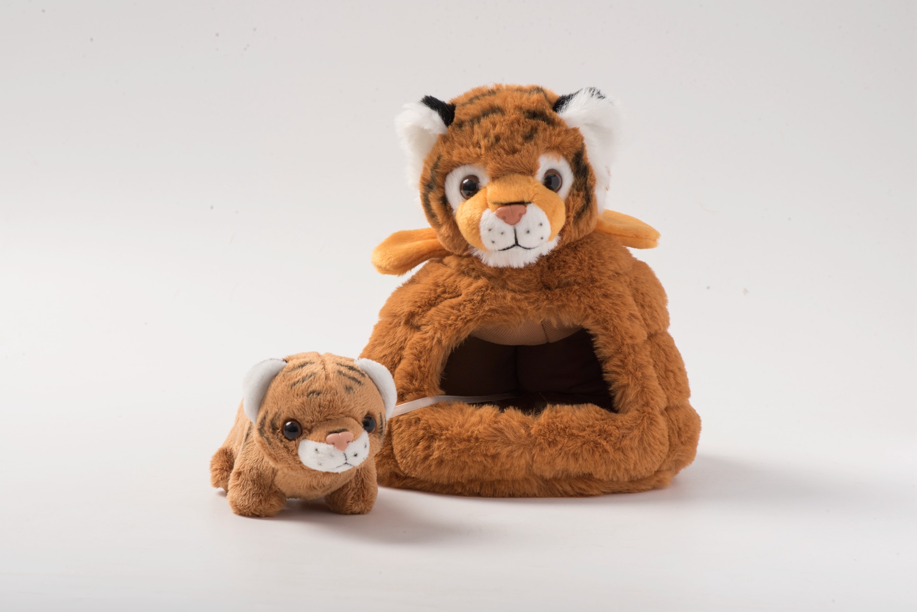 Mother and Child Tiger Nest Creative Design Plush Doll Cute Animal Soft and Comfortable Child Companion Gift 15